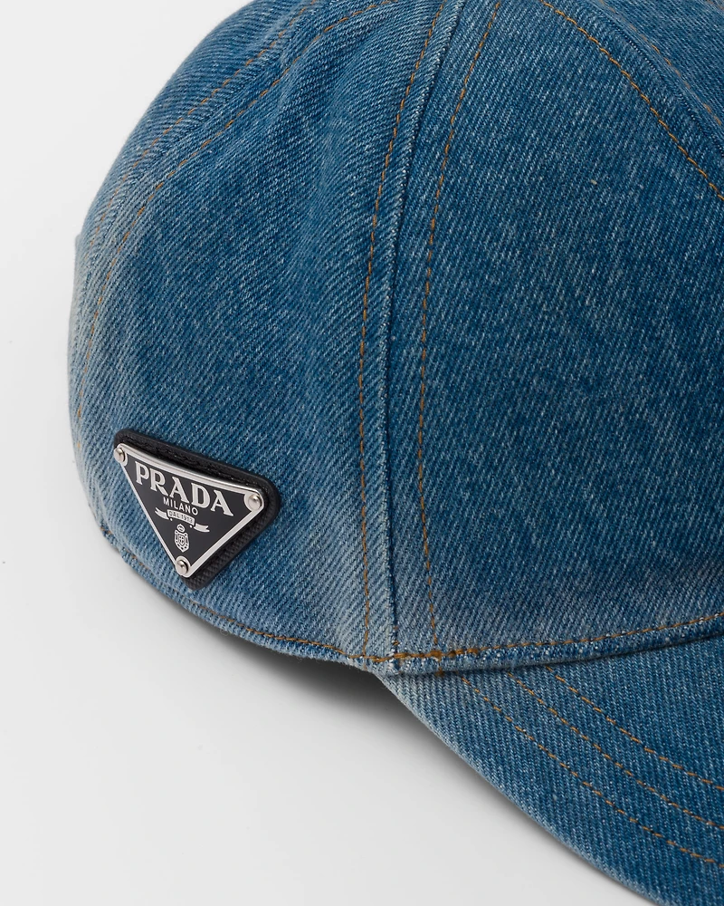 Denim baseball cap