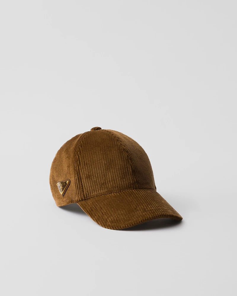 Corduroy baseball cap