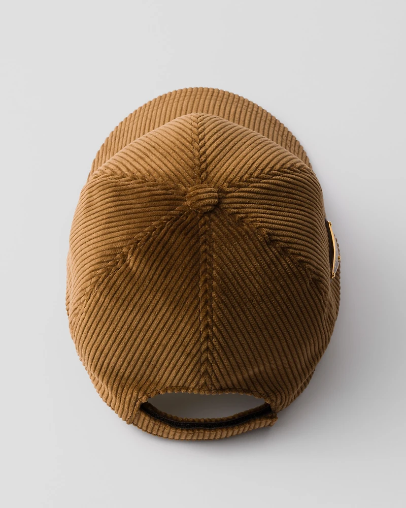 Corduroy baseball cap