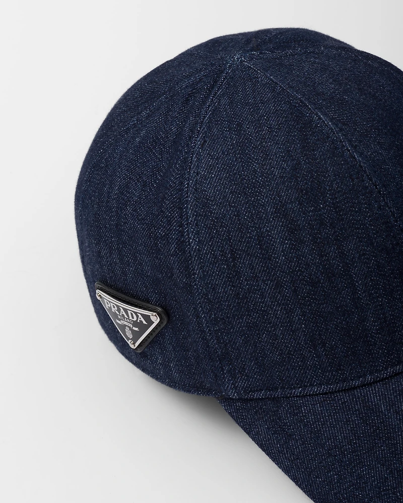 Denim baseball cap