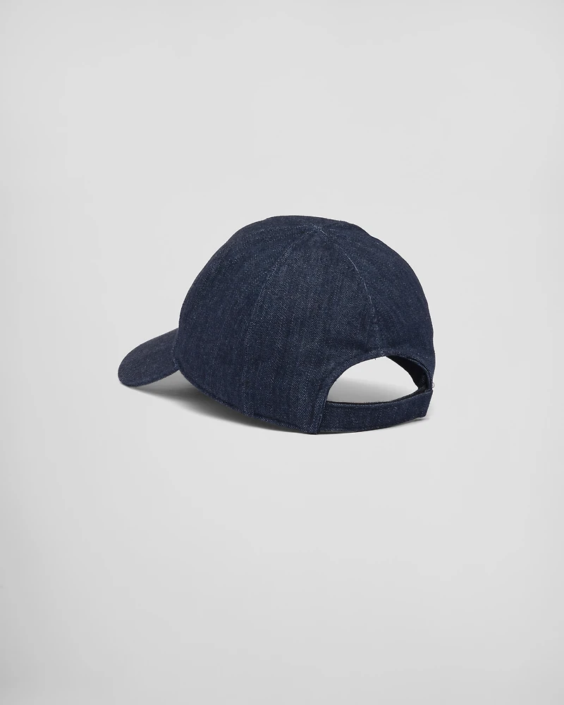 Denim baseball cap