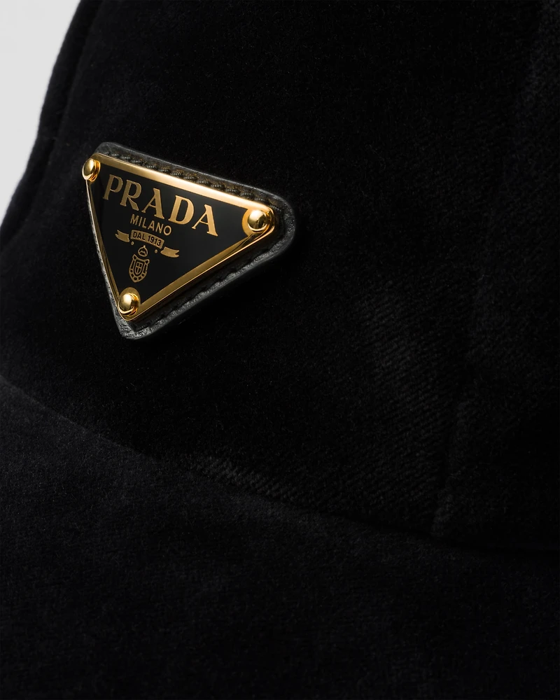Velvet baseball cap