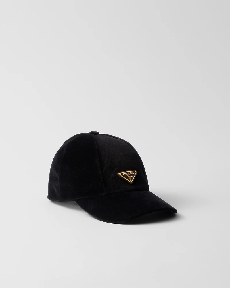 Velvet baseball cap