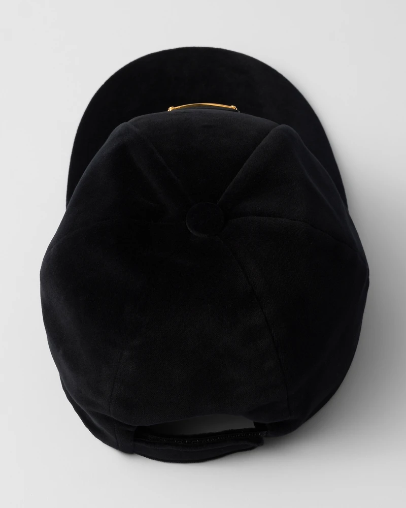 Velvet baseball cap