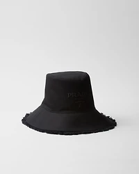 Wide-brimmed drill bucket hat