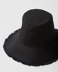 Wide-brimmed drill bucket hat