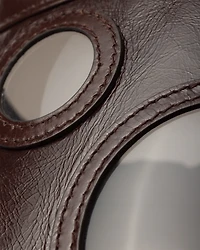 Leather visor