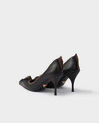 Antiqued leather pumps
