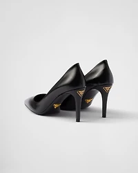 Patent Saffiano leather pumps