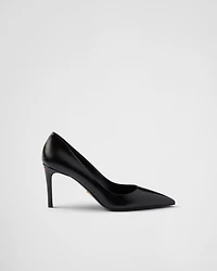 Patent Saffiano leather pumps