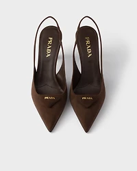 Suede slingback pumps