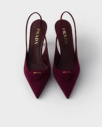 Suede slingback pumps