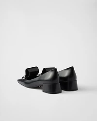 Brushed leather pumps