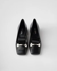 Brushed leather pumps