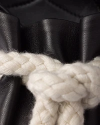 Nappa leather mules with cord detail
