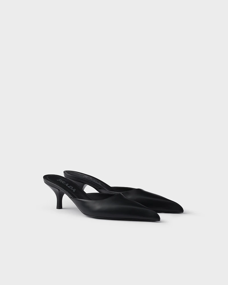 Leather mules
