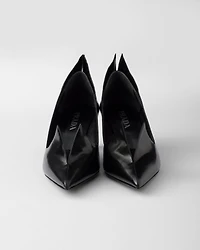 Brushed leather pumps
