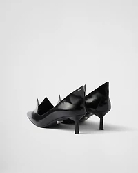 Brushed leather pumps