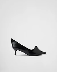 Brushed leather pumps