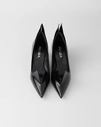 Brushed leather pumps