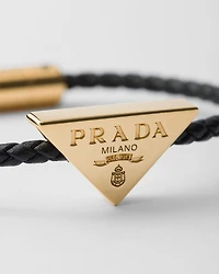 Braided nappa leather bracelet