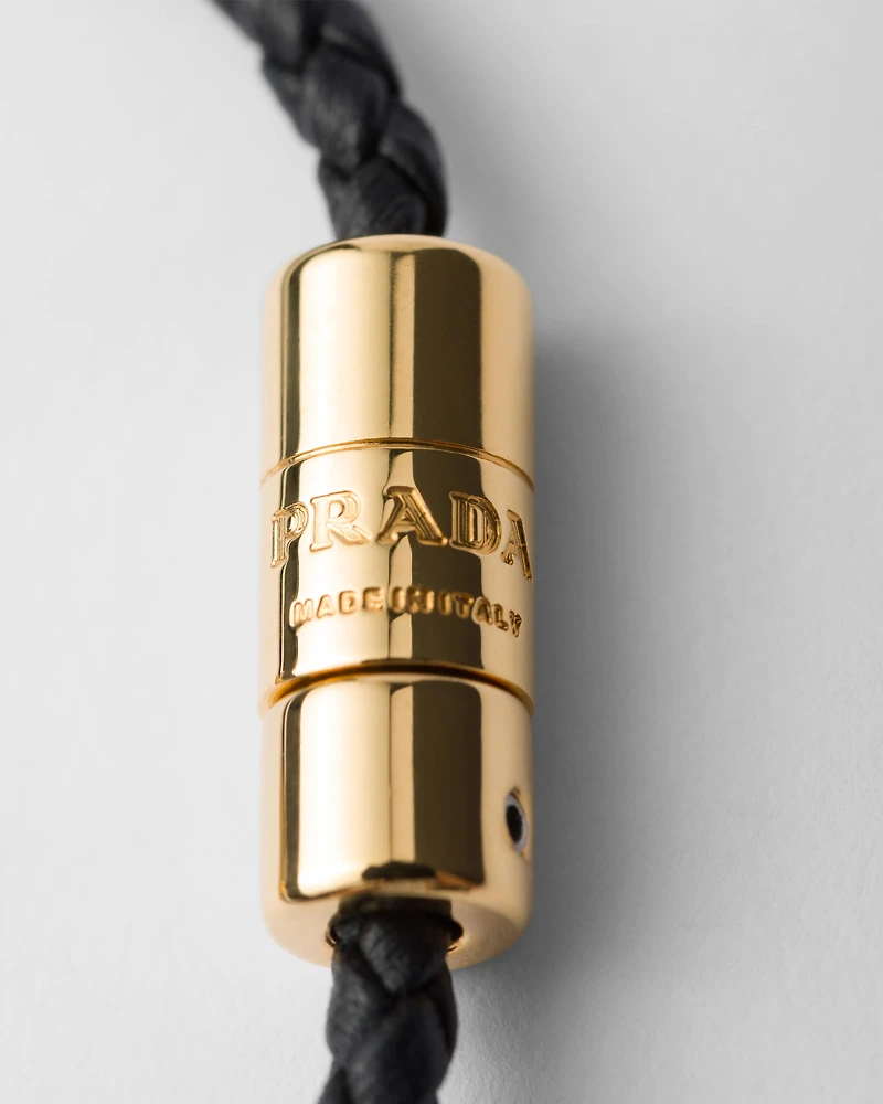 Braided nappa leather bracelet
