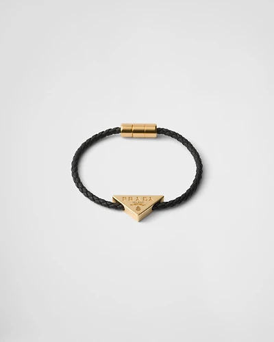 Braided nappa leather bracelet