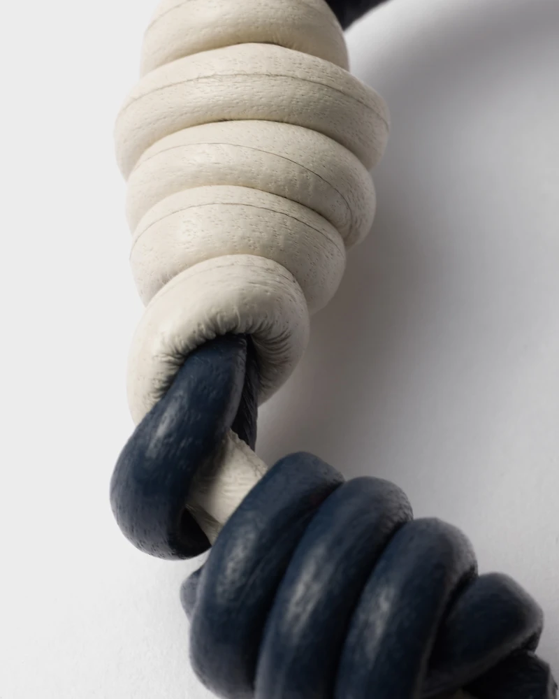 Braided nappa leather bracelet