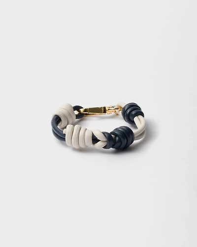 Braided nappa leather bracelet