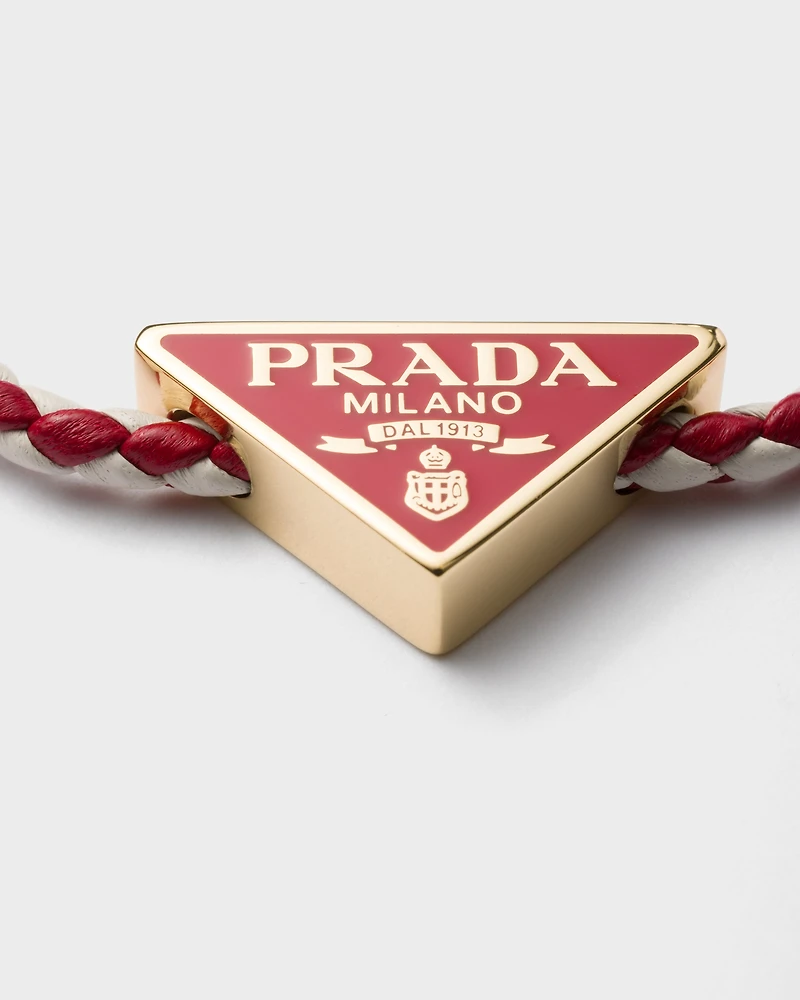 Braided nappa leather bracelet
