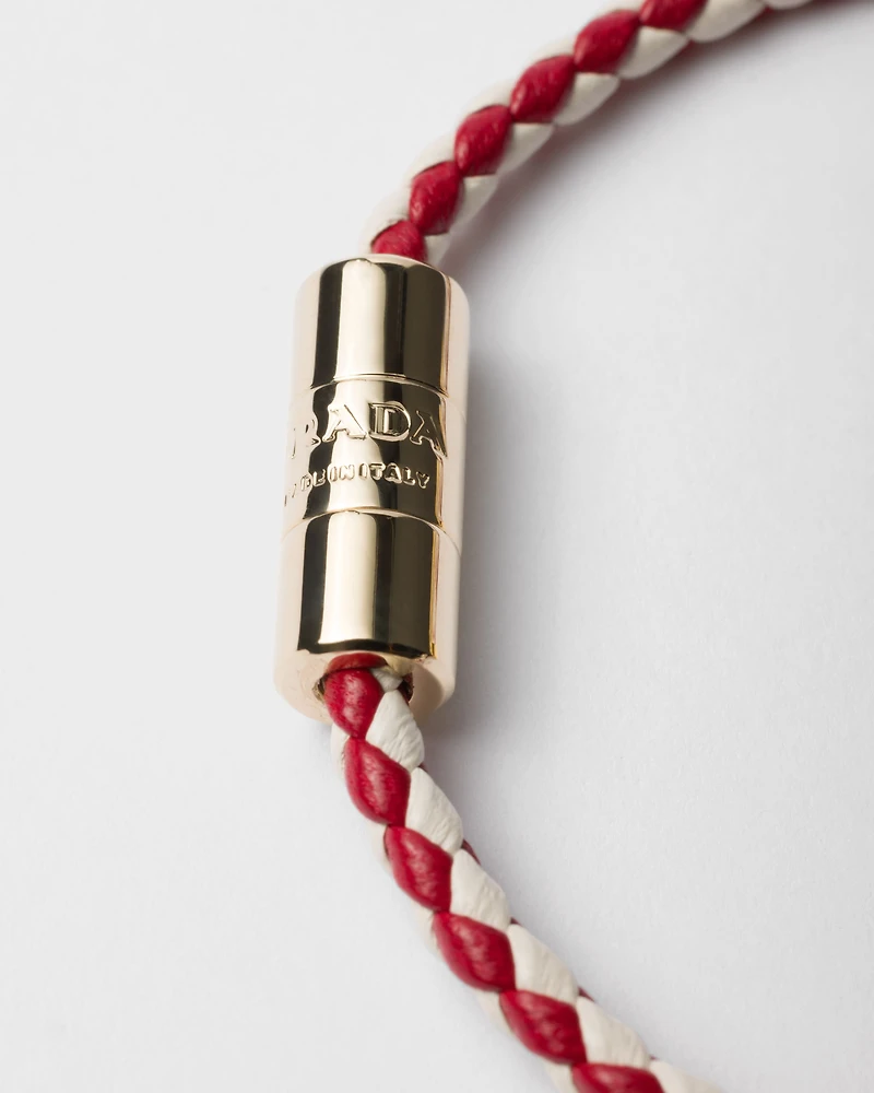 Braided nappa leather bracelet