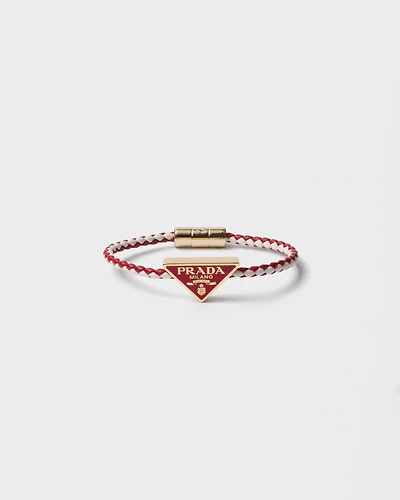 Braided nappa leather bracelet