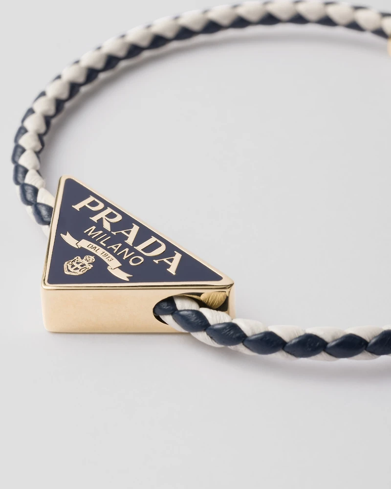 Braided nappa leather bracelet