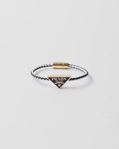 Braided nappa leather bracelet