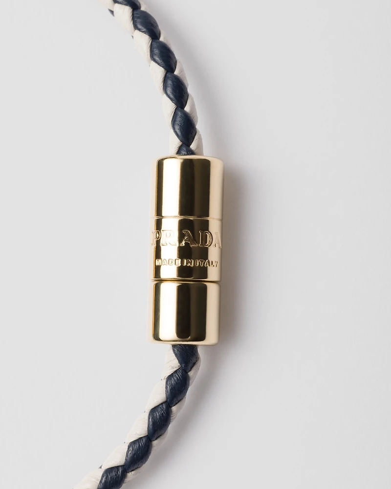 Braided nappa leather bracelet