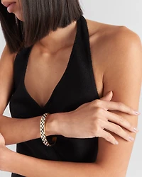 Enameled metal bracelet