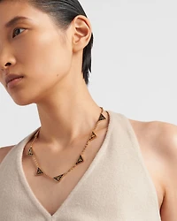 Enameled metal necklace