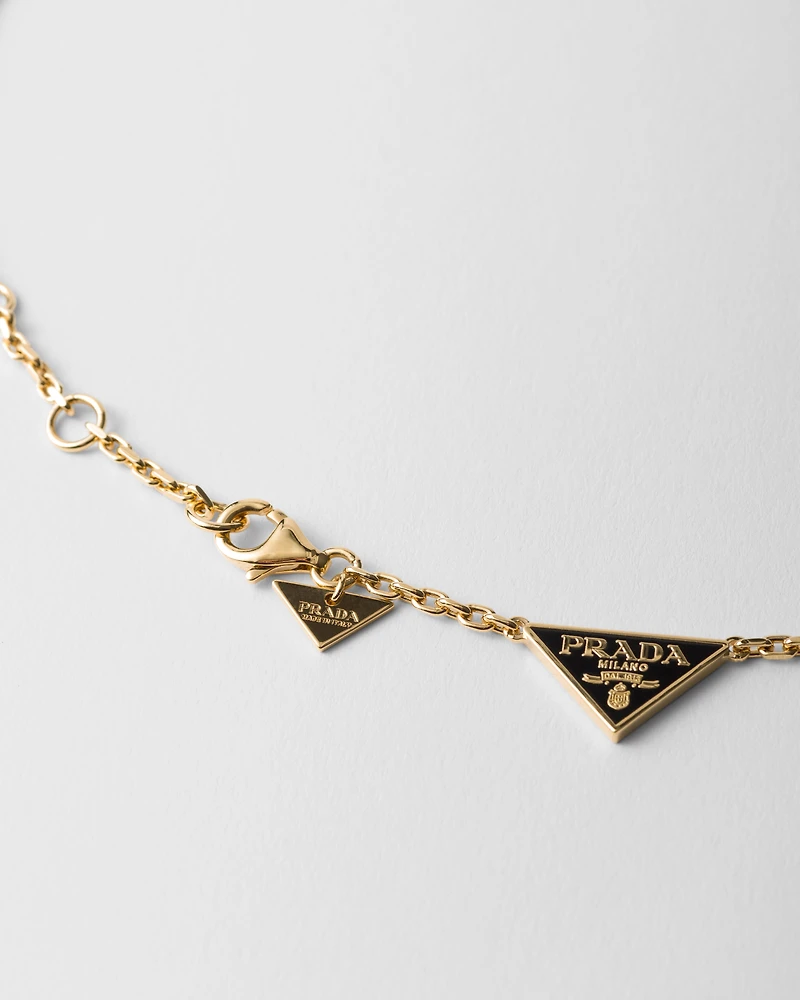 Enameled metal necklace