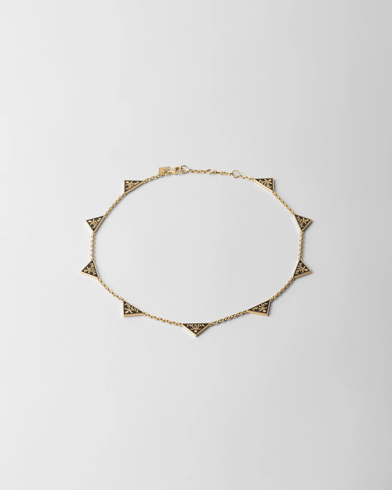 Enameled metal necklace