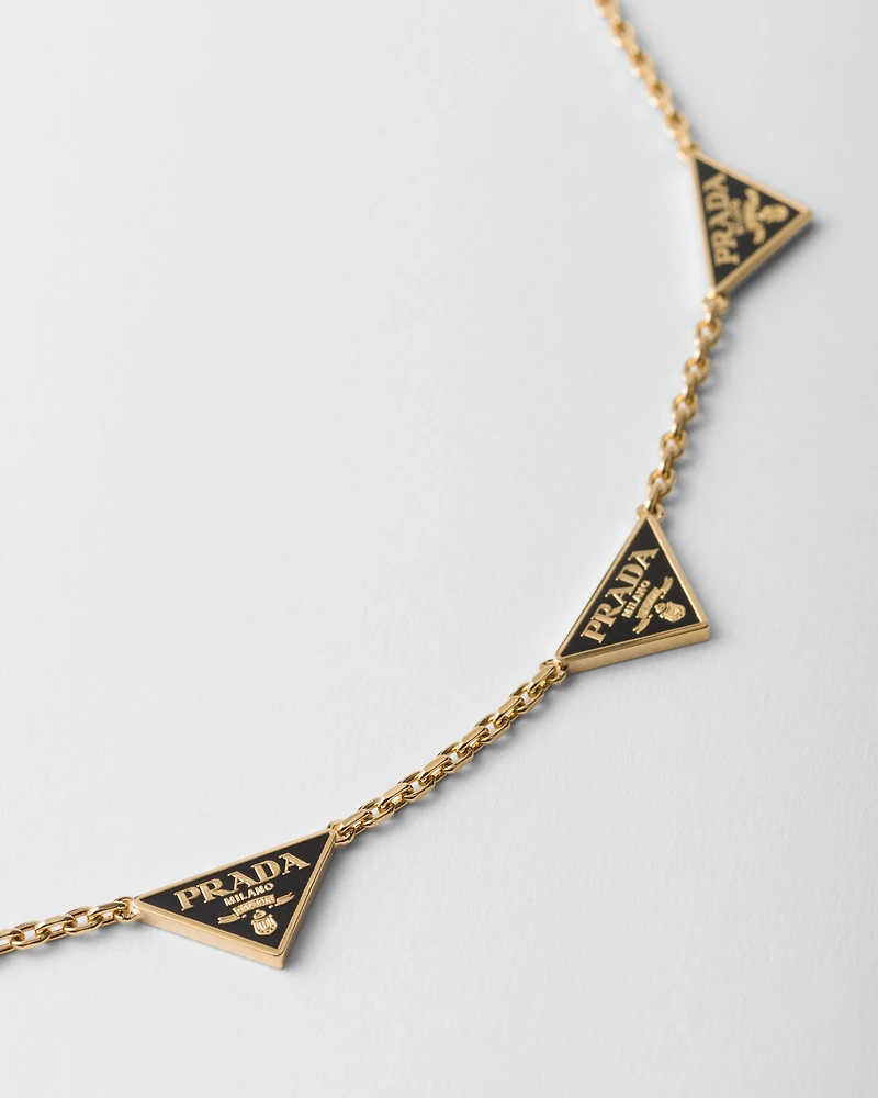 Enameled metal necklace