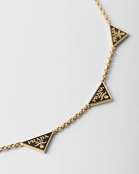 Enameled metal necklace
