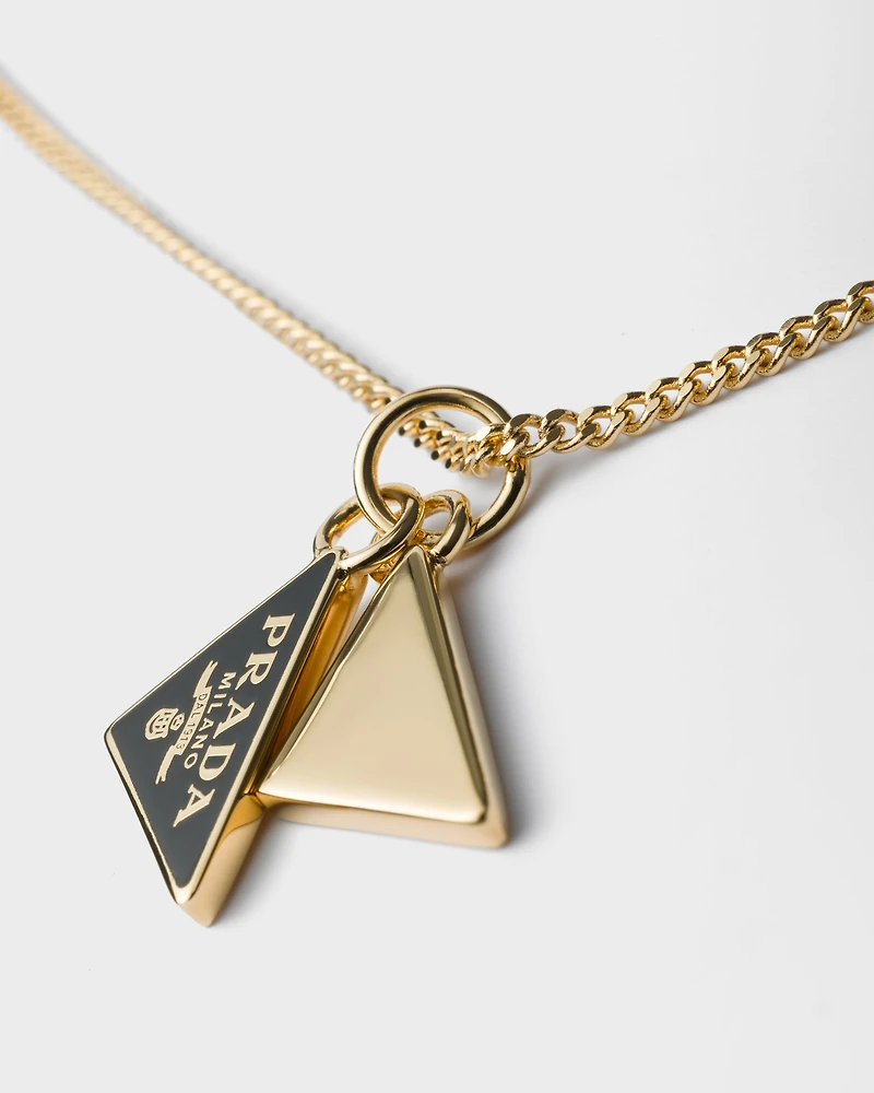Enameled metal necklace