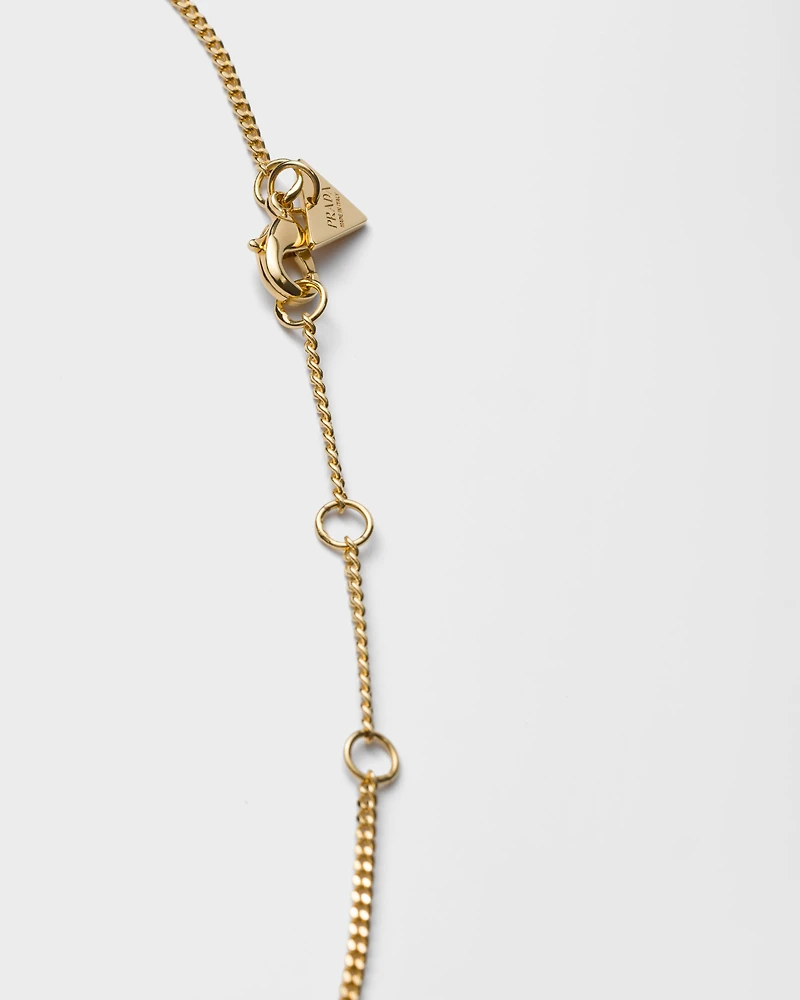 Enameled metal necklace