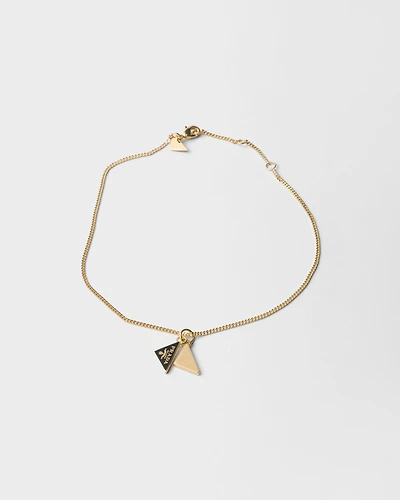 Enameled metal necklace
