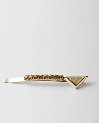 Embellished brass hair clip
