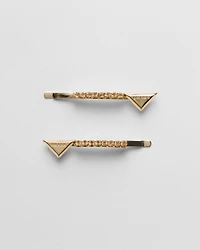 Embellished brass hair clip