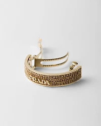 Brass hair clip with crystals