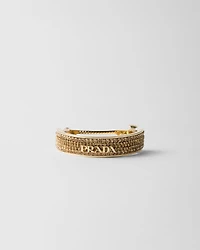 Brass hair clip with crystals