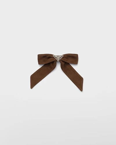 Suede hair clip
