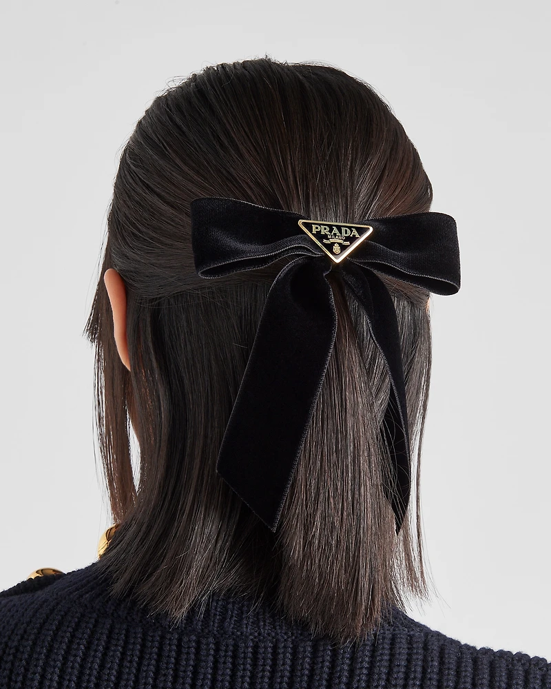 Velvet hair clip